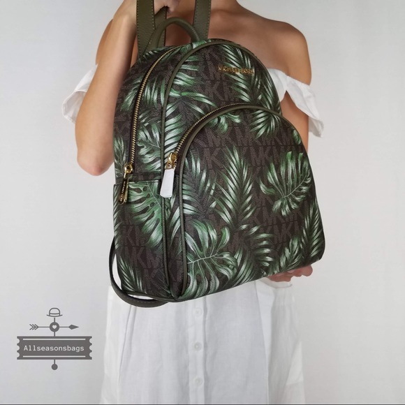Michael Kors Medium Abbey Backpack Brown olive bag - Picture 6 of 8